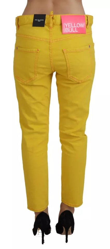 Dsquared² Sarı Pamuklu Düşük Bel Kot Pantolon Cool Girl Jeans